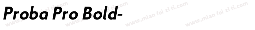 Proba Pro Bold字体转换